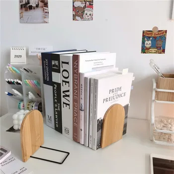 Подставки для книг Подставка для книжных полок, органайзер для рабочего стола, органайзер для дома, бамбуковая природа