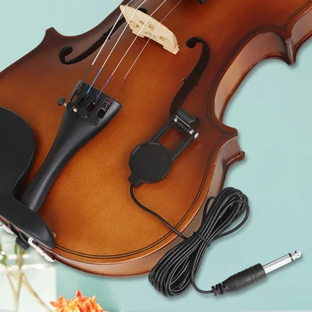 Звукосниматель для скрипки Усилитель для скрипки Простая настройка Профессиональный звукосниматель для скрипки Длина кабеля 2,8 м для скрипки для тюнера музыкальных инструментов